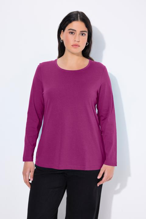 Produktbild Ulla Popken Shirt, Slim, Rundhalsausschnitt, Langarm (58)