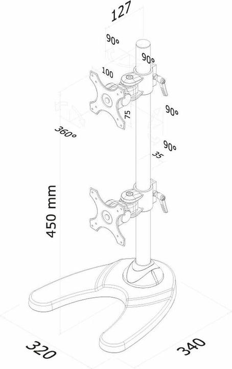 Actual product image Neomounts Fpma-D700ddv (Table, 27", 12 kg)