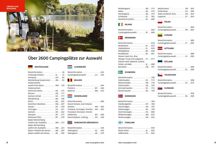 Image du produit Adac Campingführer Deutschland/Nordeuropa 2025 (Allemand, 2024)