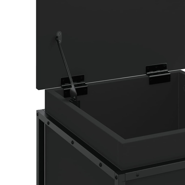 Produktbild VidaXL Aufbewahrungsbox mit Deckel Spielzeugkiste Auflagenbox Kissenbox Schwarz (40 x 40 x 51.5 cm, 82.60 l)