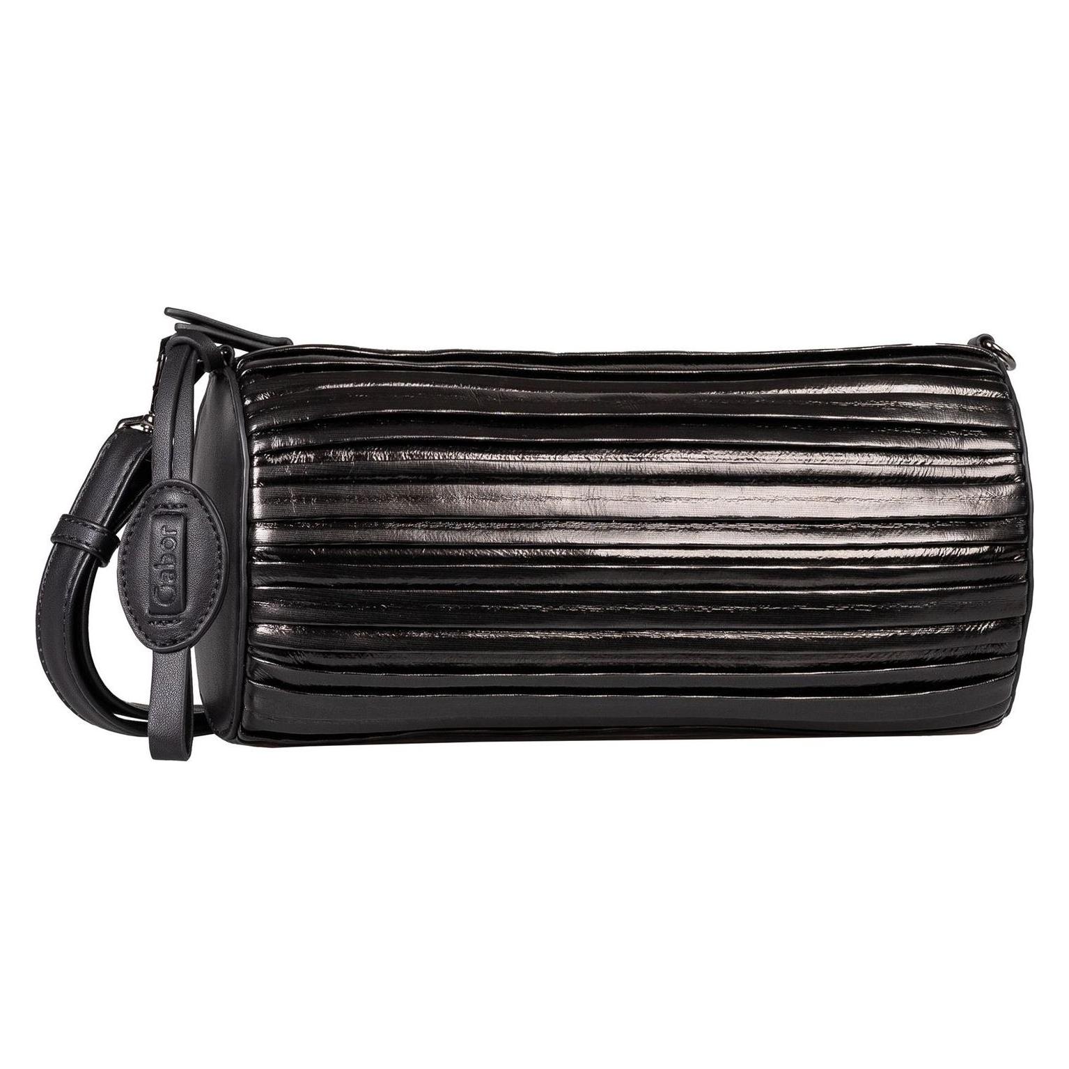 Gabor, Damen, Handtasche, Beheim Intern. Fashion Nicola, Barrel Bag, Metallic B, Schwarz