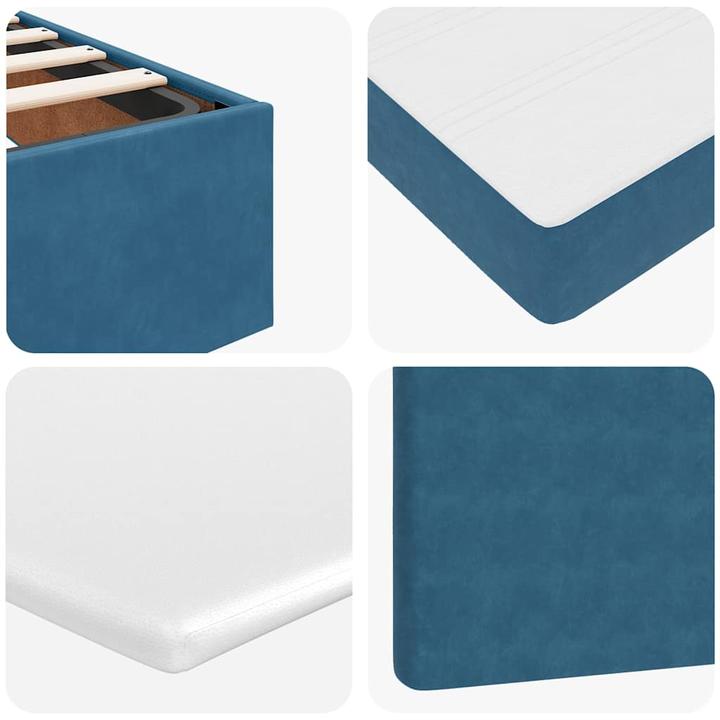 Image du produit vidaXL Ottoman-lit avec matelas bleu foncé 180x200 cm velours (180 x 200 cm)