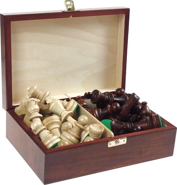 Holzecke Chess Case Brown With Chess Pieces No. 6
