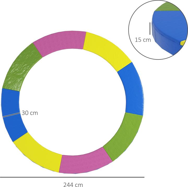 Actual product image SportNow Trampoline edge cover with UV protection