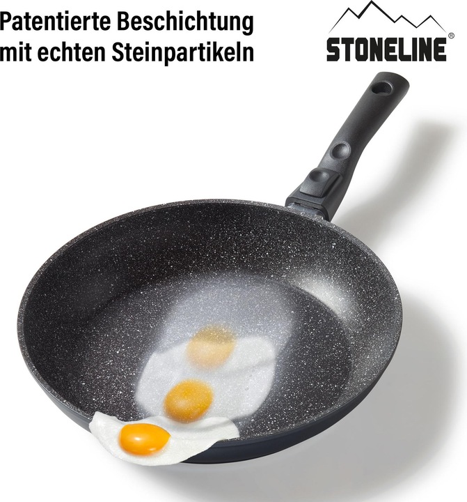 Actual product image Stoneline FLEX Made in Germany Schmorpfanne 28 cm, mit abnehmbarem Griff (28 cm, Casserole + Stewpot, Aluminium)