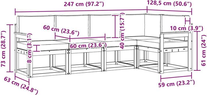 Produktbild vidaXL Outdoor-Sofa