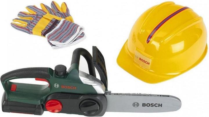 Bosch chain saw with helmet