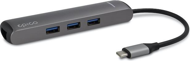Actual product image Epico USB Type-C HUB SLIM (4K HDMI & Eth (USB-C, 4 ports)