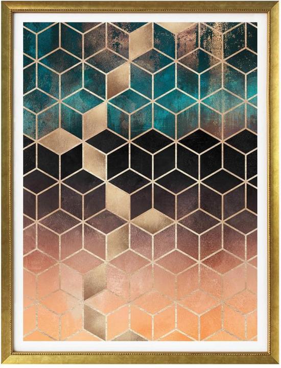 Image du produit Trenddeko Géométrie vert doré (80 x 100 cm)