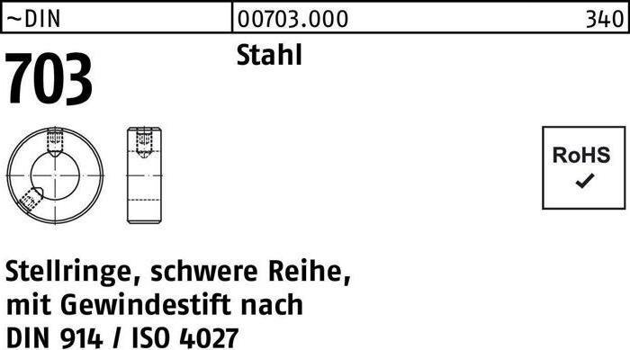 Immagine prodotto Collare DIN 703 con vite di fissaggio 40 x 80 x 28 in acciaio serie pesante
