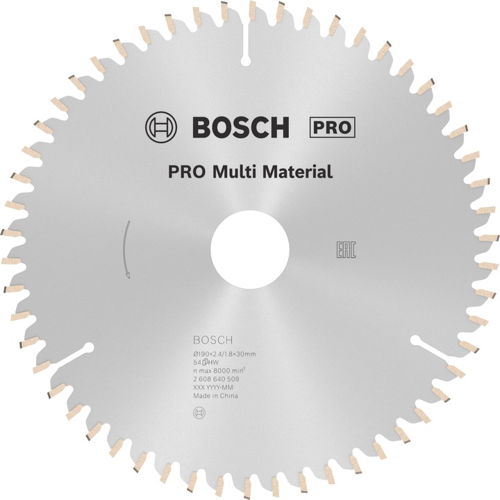 Actual product image Bosch Professional Zubehör PRO Multi Material circular saw blade, 190 x 2.4 x 30 mm