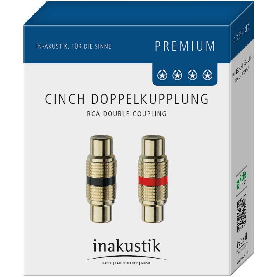 Thumbnail - Inakustik Premium (Doppelkupplung), Audio Adapter, Gold