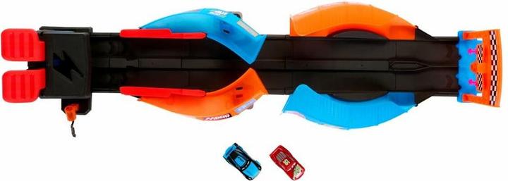 Actual product image Mattel Glow Racers Launch & Criss-Cross Glow Race Playset