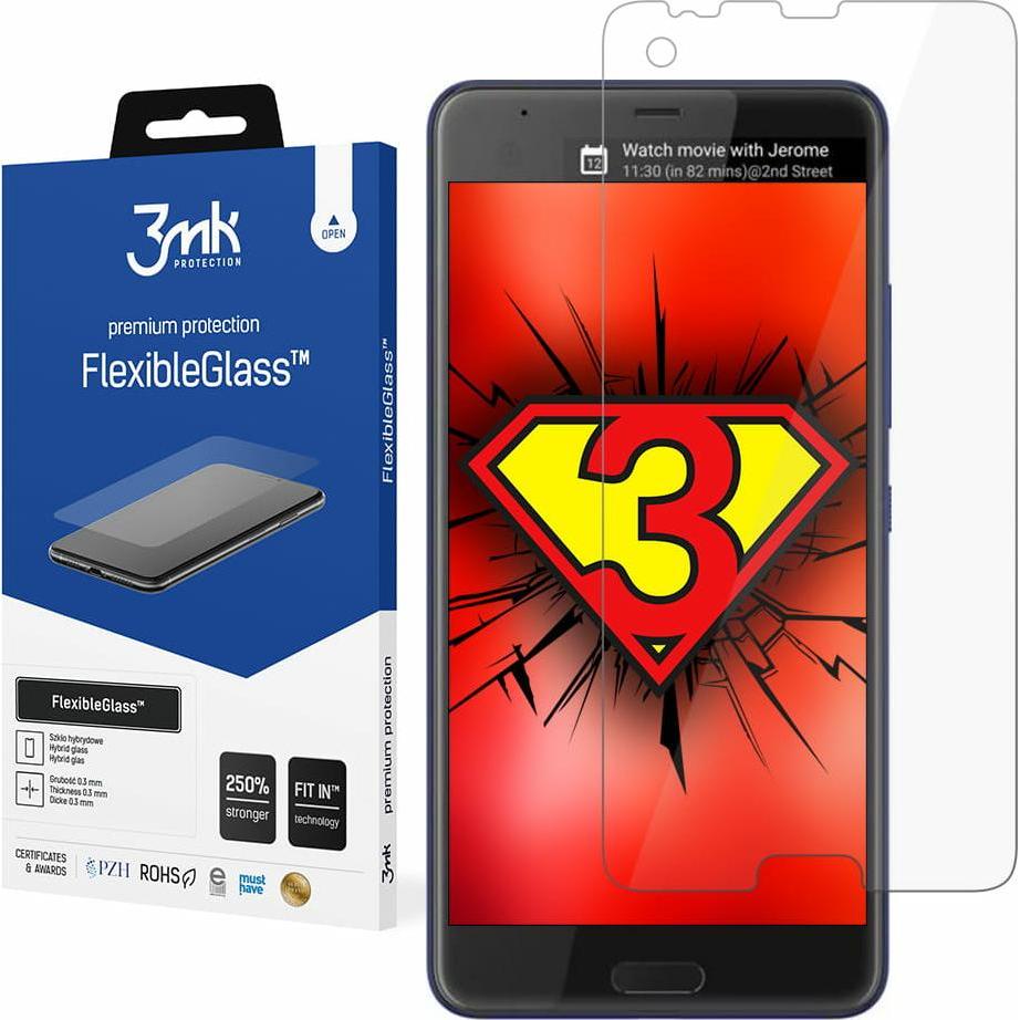 3Mk Trasparente Flexibleglass Htc U Ultra Szkło Hybrydowe (1 Pz., Htc U Ultra), Pellicola Protettiva Smartphone,