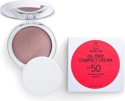 Actual product image Youth lab. Oil Free Compact Cream SPF 50, Dark (Suntan cream, SPF 50, 10 ml)