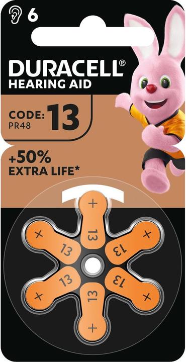 Image du produit Duracell Pile pour appareils auditifs EasyTab 13 (PR48) NOUVEAU 6pcs. (6 pcs, PR48, 290 mAh)
