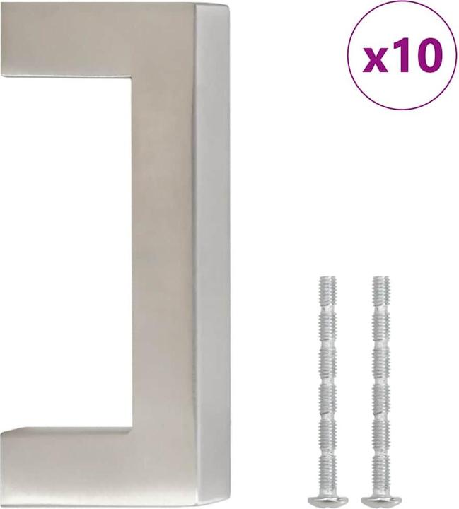 Produktbild vidaXL Möbelgriffe 5 Stk. Schwarz 480 mm Edelstahl,Farbe