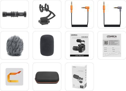 Productafbeelding Comica Micro Compact Directionele Condensator Shotgun Videomicrofoon (Zwart)