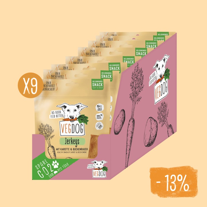 Image du produit Vegdog Jerkeys avec Kate et fumée de hêtre (1 pcs, 80 g)