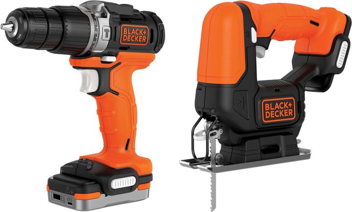 Actual product image Black & Decker Black+Decker 2K cordless drill+jigsaw