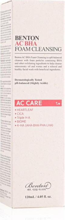 Actual product image Benton AC BHA foam cleansing (Cleansing Foam, 120 ml)