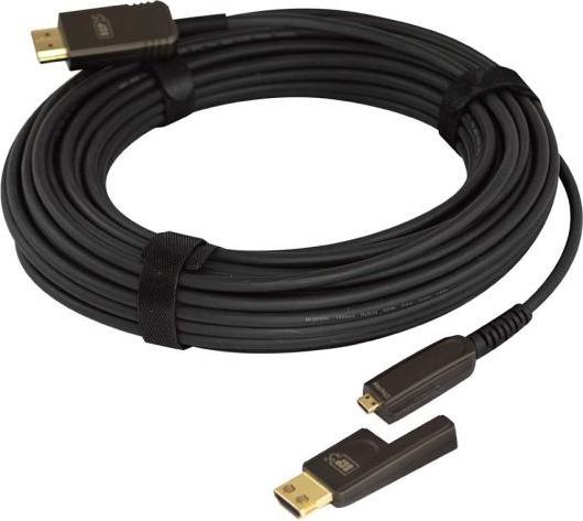 Produktbild SCP 995AOC-30M-LSZH, 30 m, 2 x HDMI Type A (Standard), HDMI Type D (Micro), 3D, Audio Return Channel (30 m, HDMI)