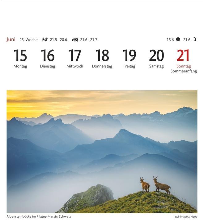 Produktbild Alpen Sehnsuchtskalender 2026 - Wochenkalender mit 53 Postkarten