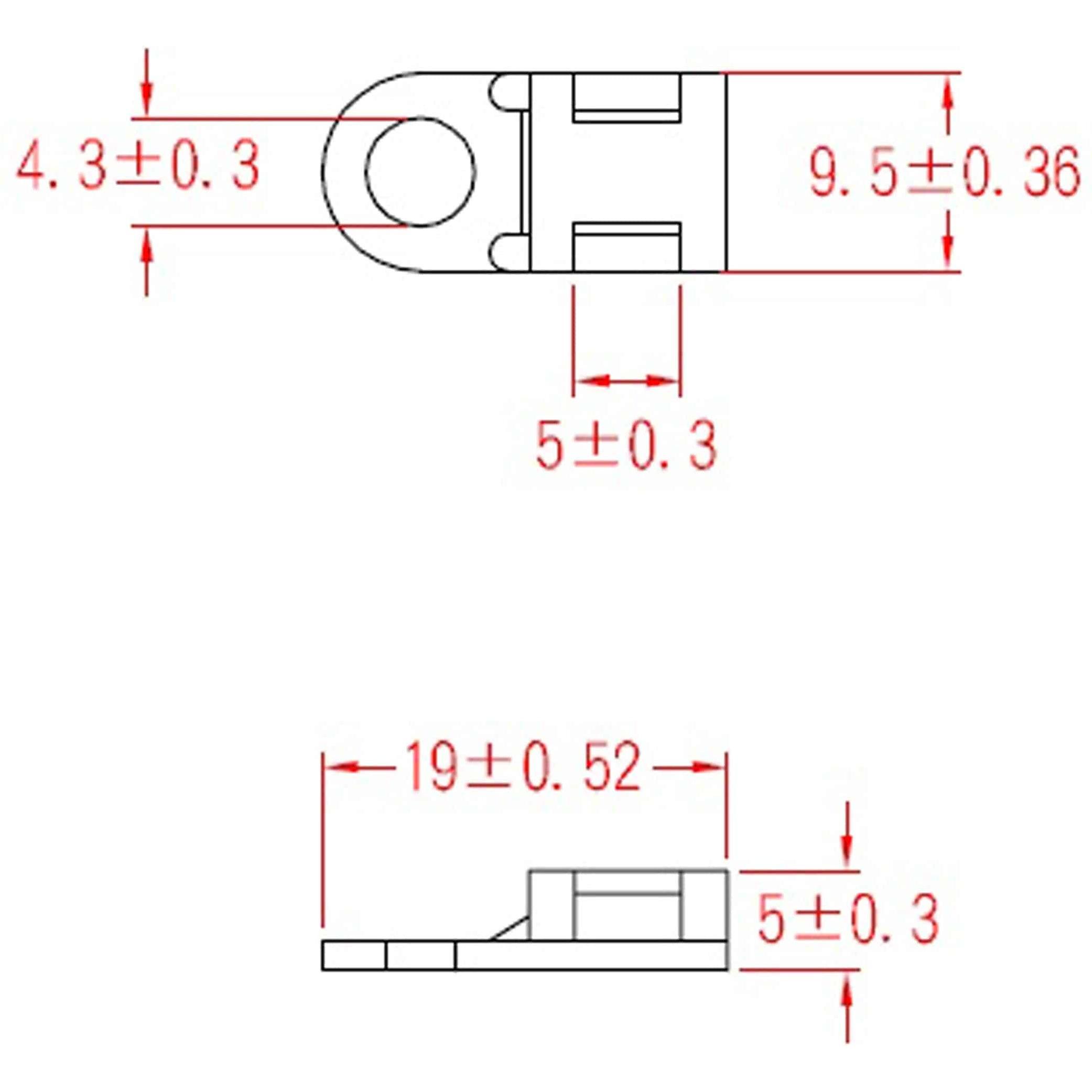 Thumbnail - KSS Befestigungssockel schraubbar Polyamid 6.6, Natur, Befestigungsloch 4,3, L=19, B=9,5, 1 Stück (Sockel), Elektronikzu...
