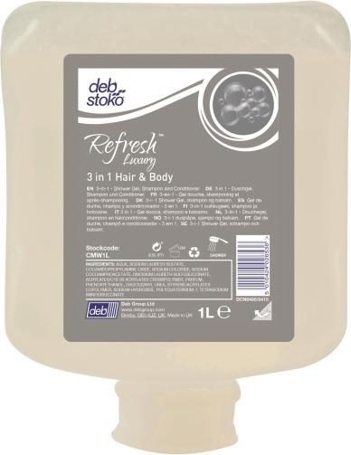 Actual product image Deb Stoko Cremesaebe Refresh Luxury 3in1 Hair & Body 1l patron CMW1L