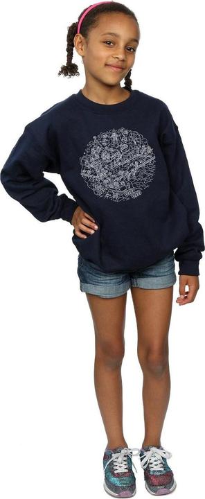 Produktbild Star Wars Christmas Death Star Sweatshirt Mädchen (140, 146)