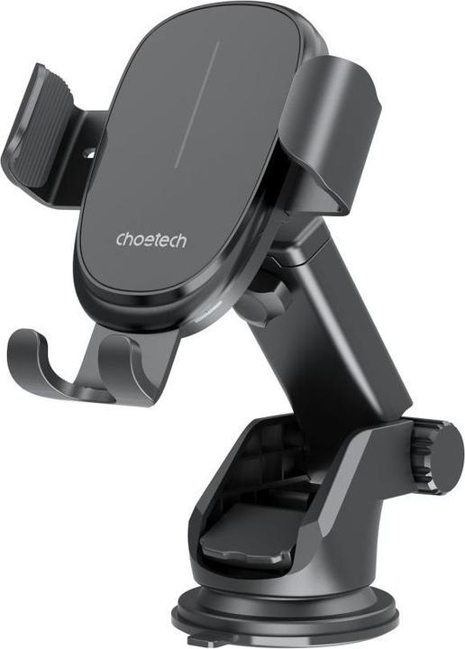 Actual product image Choetech T203-F gravity car holder with 15W inductive charger for cockpit - black