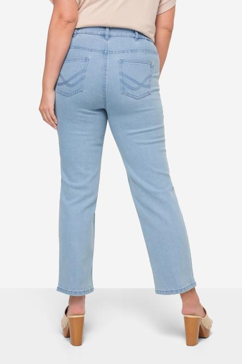 Image du produit Miamoda Jean coupe Straight Fit à 4 poches, papillons. Taille partiellement élastique (50)