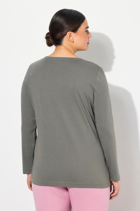 Immagine prodotto Ulla Popken Maglia aderente con scollo a girocollo e maniche lunghe (60)