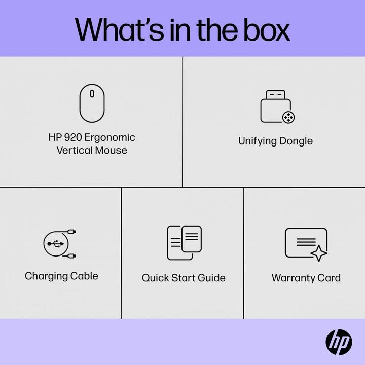Image du produit HP 920 Ergonomic Wireless Mouse (Sans fil)