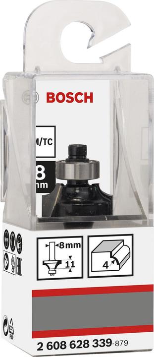 Produktbild Bosch Professional Zubehör Abrundfräser, 8 mm, R1 4 mm, L 10,5 mm, G 53 mm