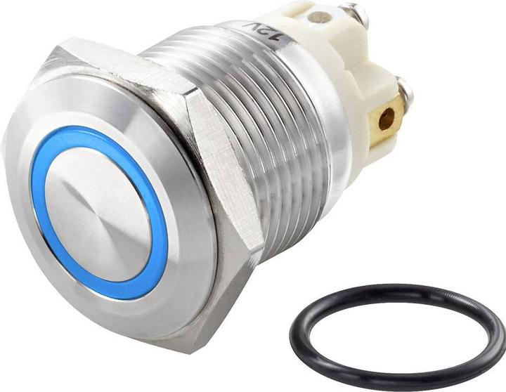 Produktbild Tru Components TC-7494696 TC-GQ16F-10E/L/B/12V/S Vandalismusgeschützter Drucksch