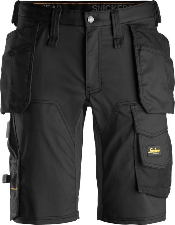 Hultafors Snickers short 6141 med hylsterlommer, stretch, sort str. 48 (48, 48)