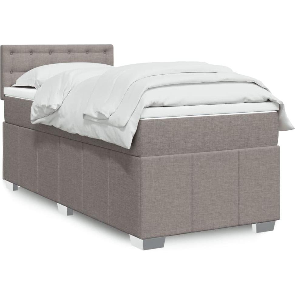 VidaXL, Bett, Bo x springbett mit Matratze 120 x 200 cm Stoff (120 x 200 cm)