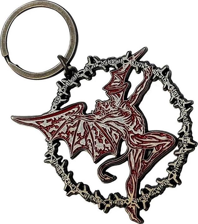 Actual product image Black Sabbath Daemon Ring Keyring