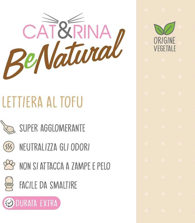 Immagine prodotto Cat&rina BeNatural Lettiera per Gatti in Tofu (Biodegradabile, Raggruppamento)