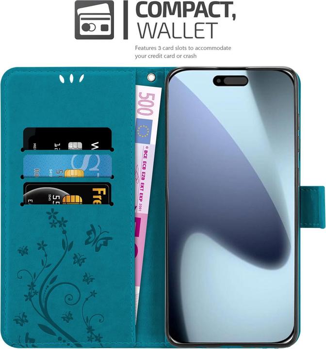 Actual product image Cadorabo Cover flowers pattern (Apple iPhone 17 Pro)