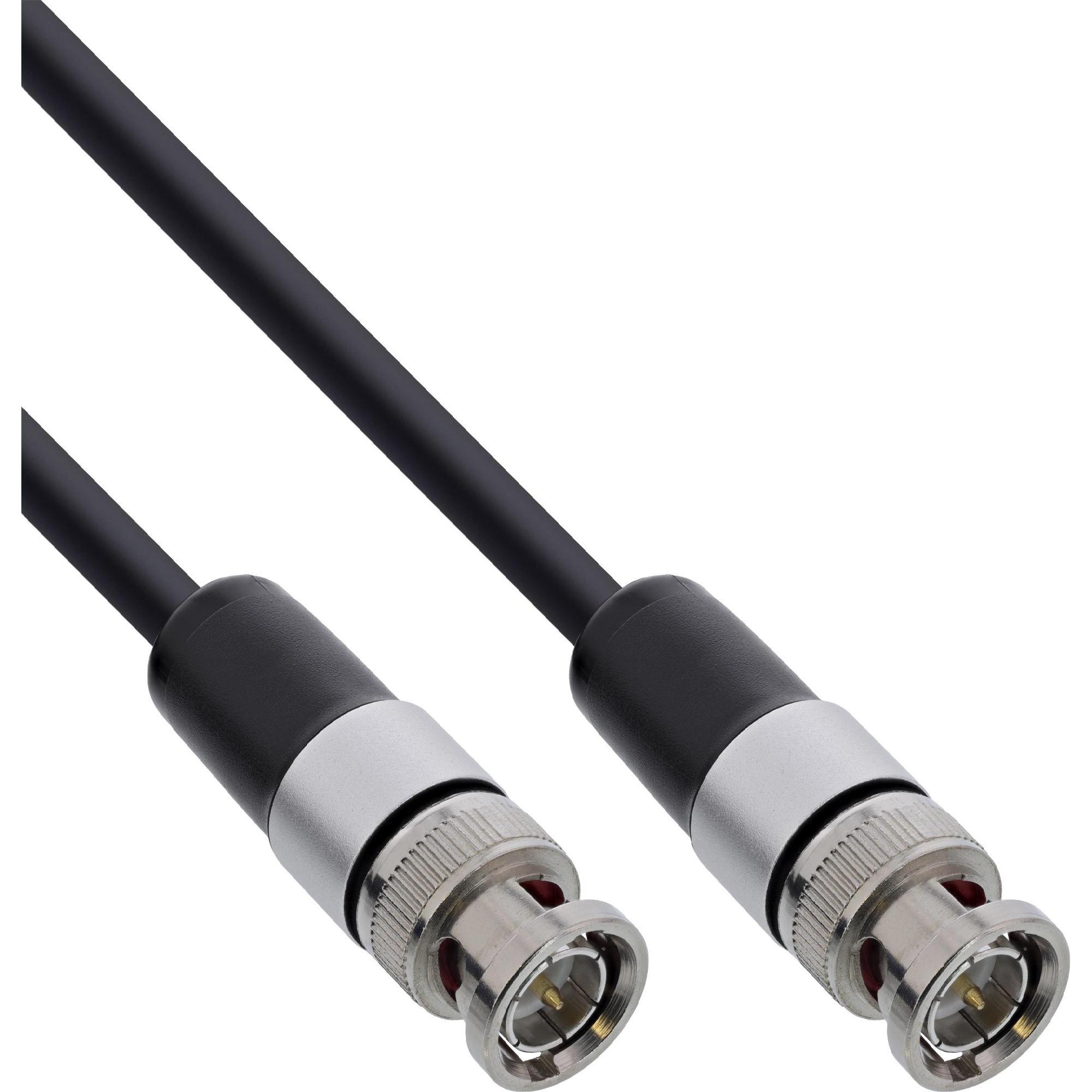 InLine  BNC Videokabel, 12G-SDI, 4K60Hz, 75 Ohm, 1m (1 m), Cavo video, Nero