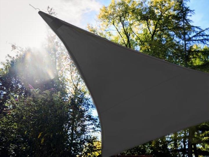 Image du produit Perel VOILE DE SOLEIL AVEC ÉCLAIRAGE DEL - TRIANGULAIRE - 3.6 x 3.6 x 3.6 m - GRIS ANTHRACITE (360 x 360 cm)