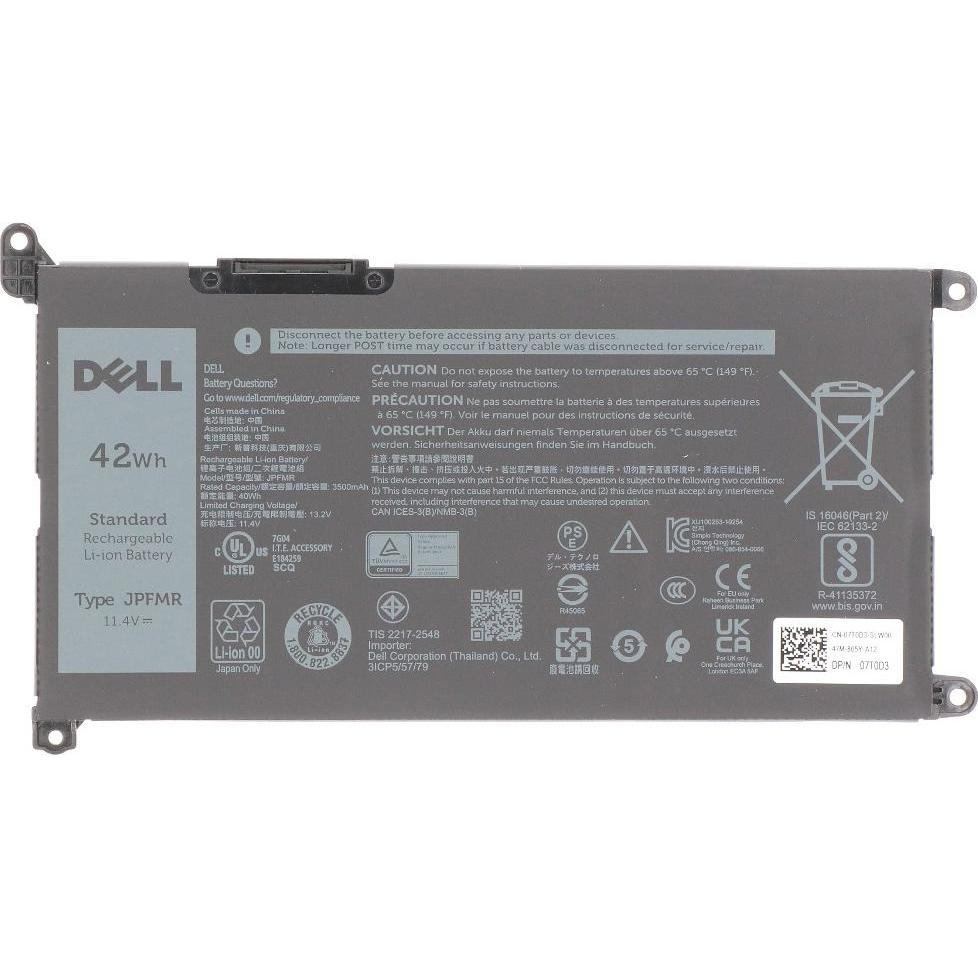 Dell Battery, 42WHR, 3 Cell (3 Zellen), Notebook Akku