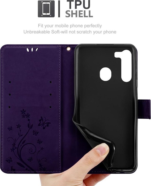 Actual product image Cadorabo Flower Book cover (Samsung Galaxy A21)