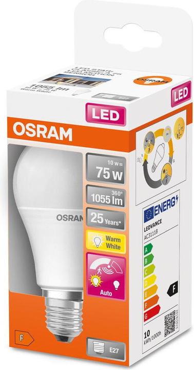 Produktbild Osram Star Motion Sensor Classic A (E27, 1055 lm, 4x)