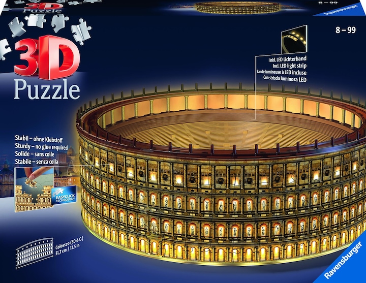 Immagine prodotto Ravensburger 3D Puzzle Colosseo a Roma di notte (216 pezzi)
