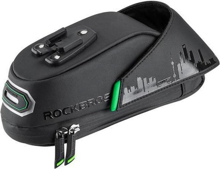 Actual product image Rockbros C27-1 bicycle bag under the saddle - black (1.50 l, Luggage carrier bag)