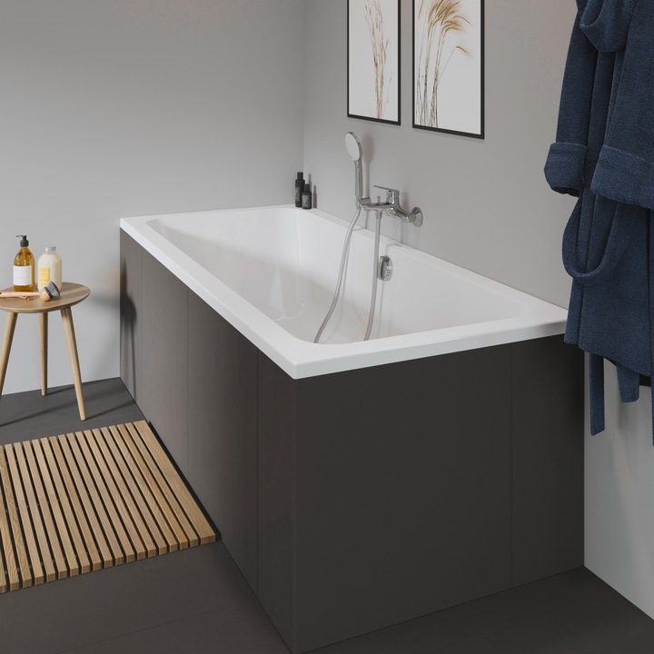 Actual product image Duravit Rectangular bath D-Code 80 x 180 cm white smooth 7001010000000 (150 l, 180 cm, 80 cm)