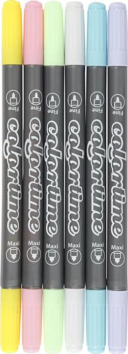 Image du produit Creativ Company Marqueurs double face - Couleurs pastel, 6p. (6x)
